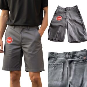 Dickies Flex Skate Shorts Gray Men's Sz 30 Flat Front Slim Twill Charcoal New!